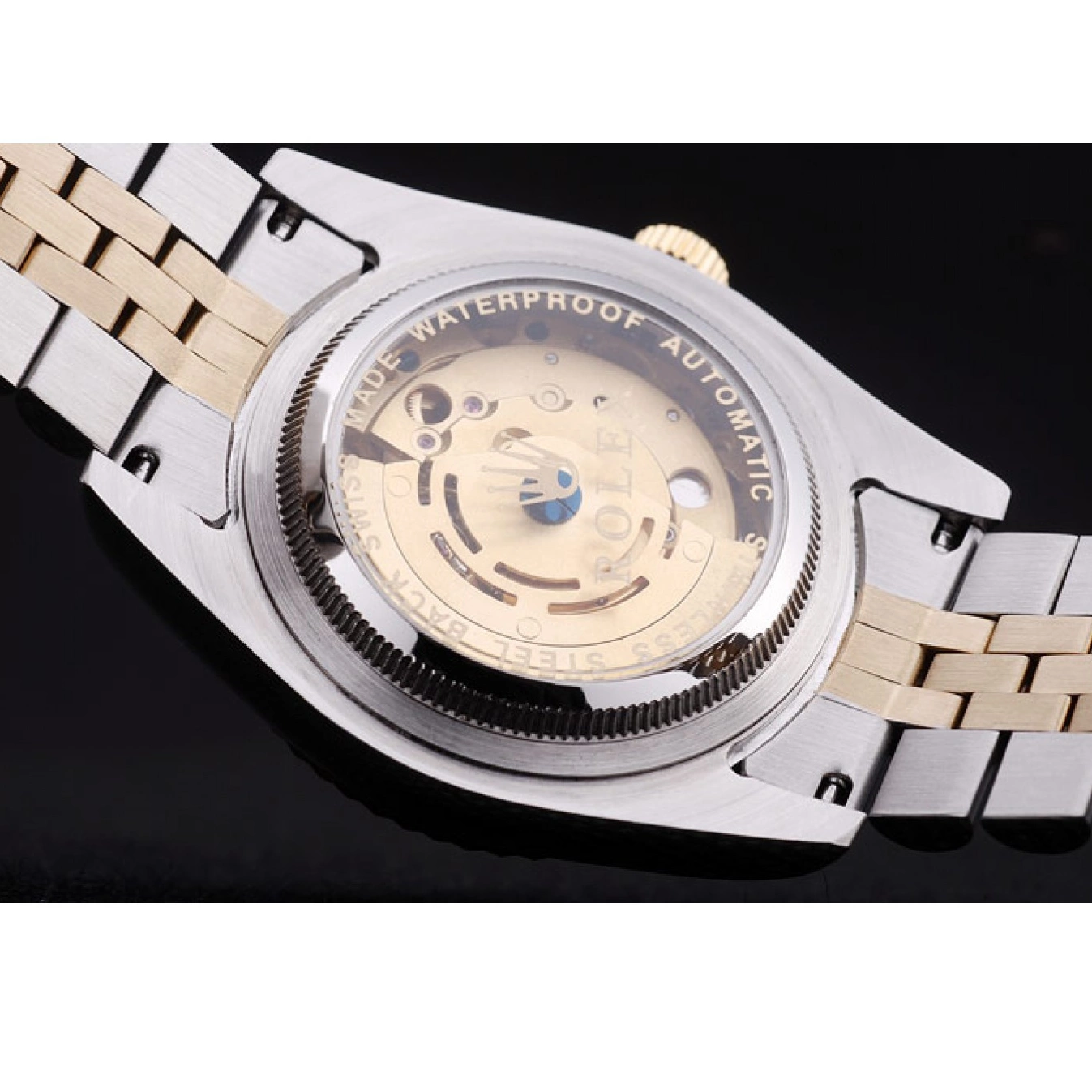 Best AAA Replica Sites Ribbed 7453 Black Rolex Bezel Diamonds Dial Datejust 0731